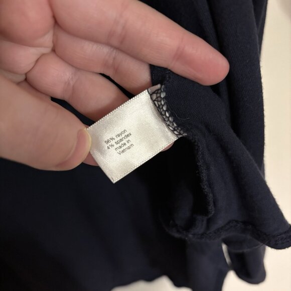 Lane Bryant Women SZ 14/16 Navy Blue Open Front Lightweight Cardigan Top - Picture 7 of 9